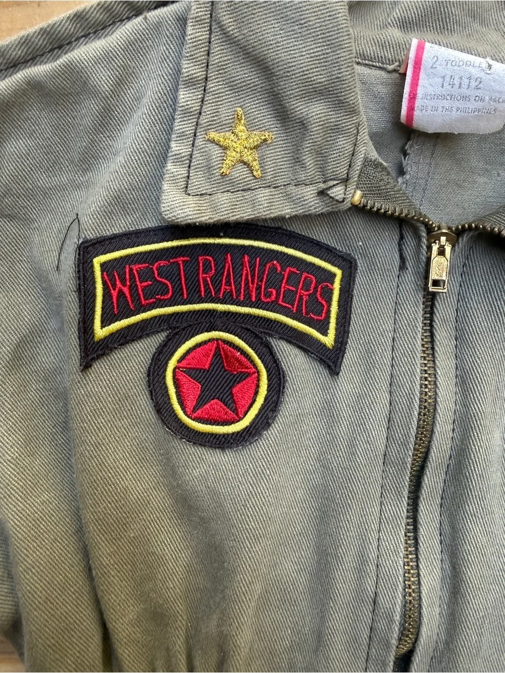 Vintage Baby Togs West Rangers U.S. Army Jumpsuit Costume Toddler 2T
